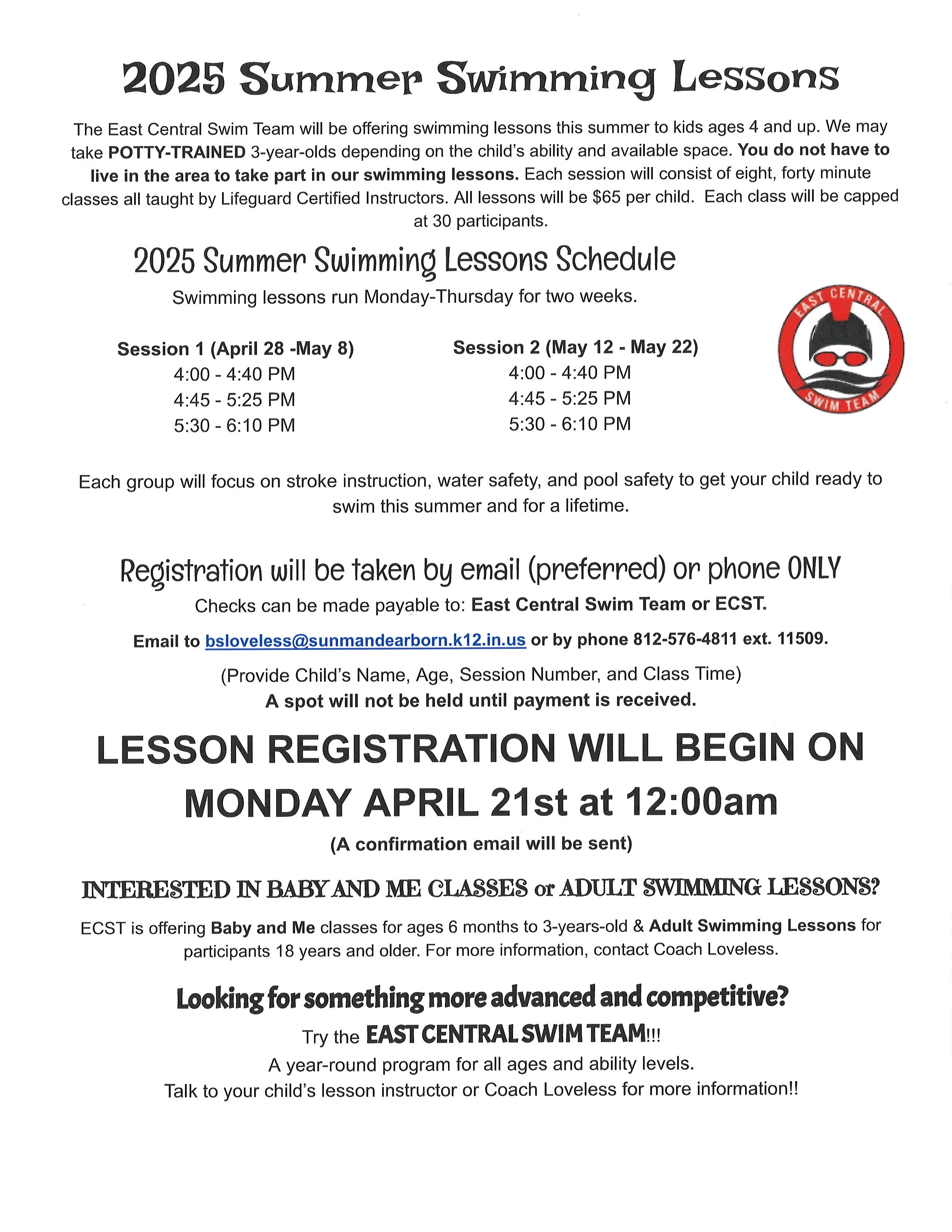 swim lessons